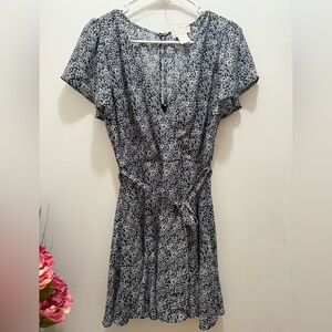 Atlar'd State Floral Black and White Dress Sz M